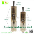 Mechanical mod 18350 18500 battery Siamese mod